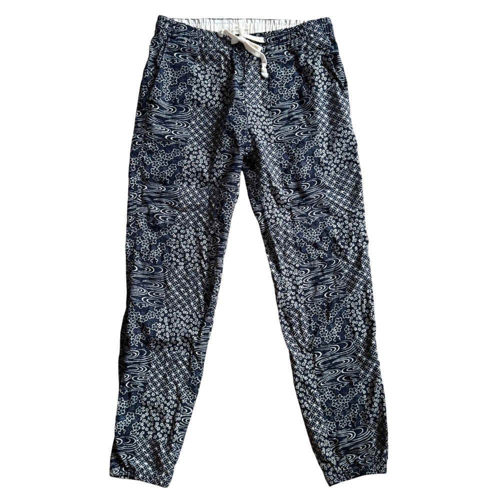 Gustin Japan Navy Patchwork Pants Size Large All Over Print